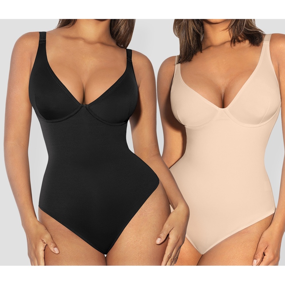 Gorgeous tummy slimming faja nude/cream bodysuit😍